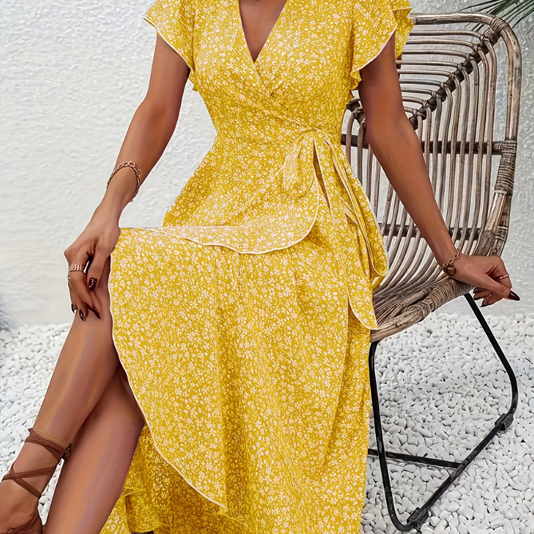 Francine | Women’s Elegant Summer Floral Dress | Midi