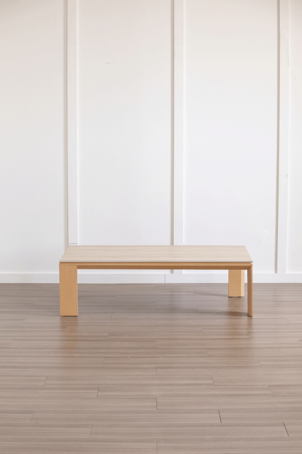 Minimalist Ash Wood Veneer Sintered Stone Coffee Table STRING