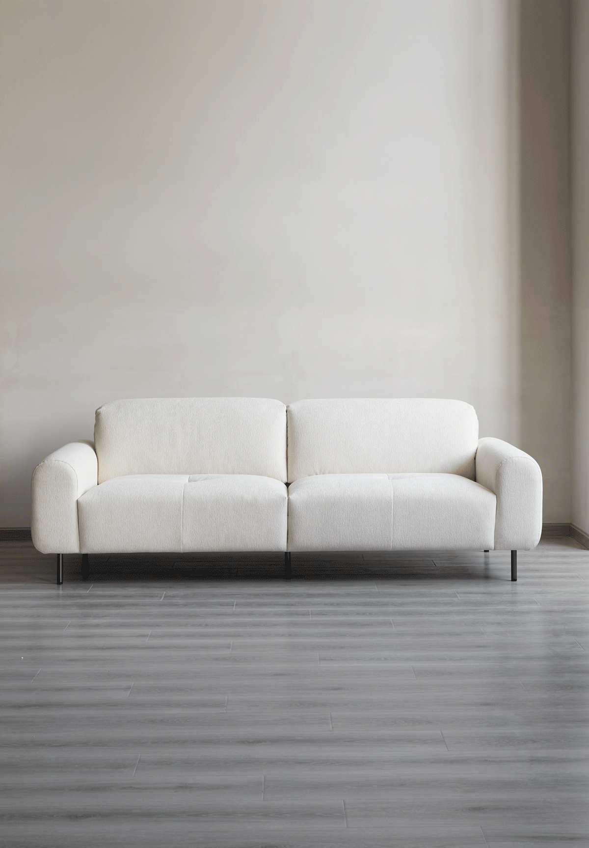 Minimalist Chenille Velvet Fabric 1 Seater Sofa DRIFT