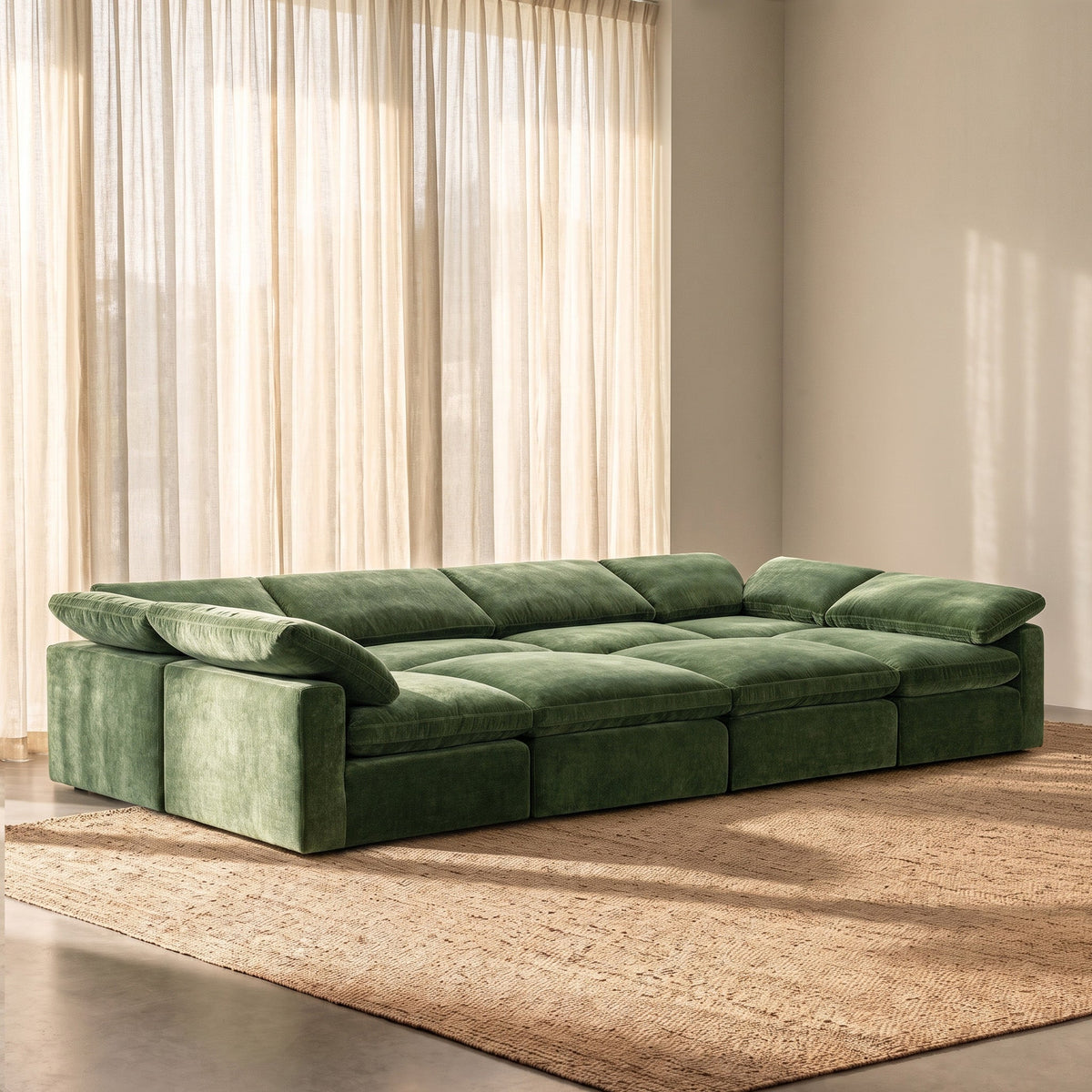 8-Seat Aspen Modular Master Pit-Sectional, Sagano Green