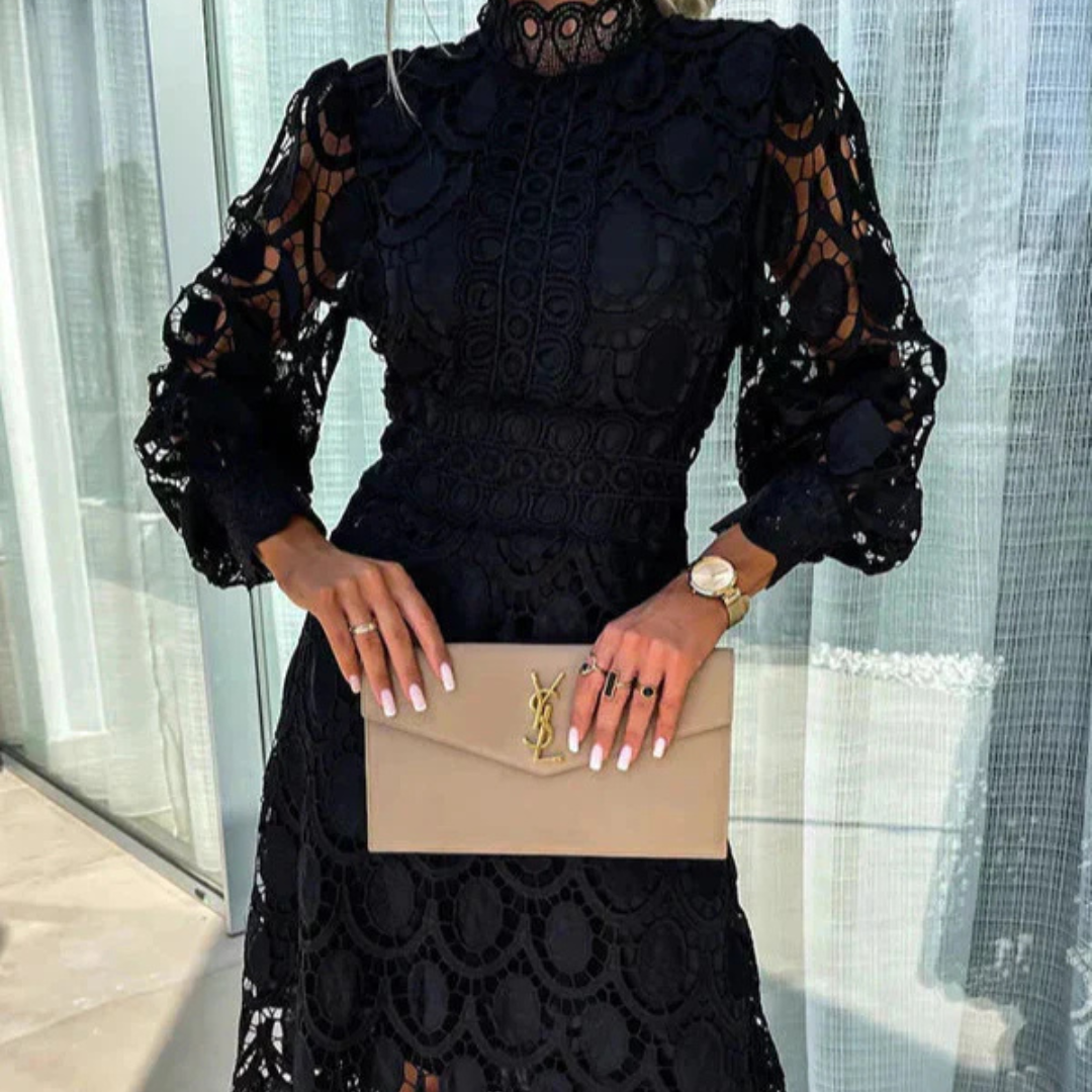 Jilian | Robe fluide en dentelle pour femme | Maxi