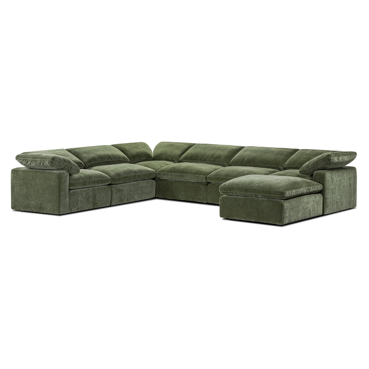7-Seat Aspen Modular Sectional, Sagano Green