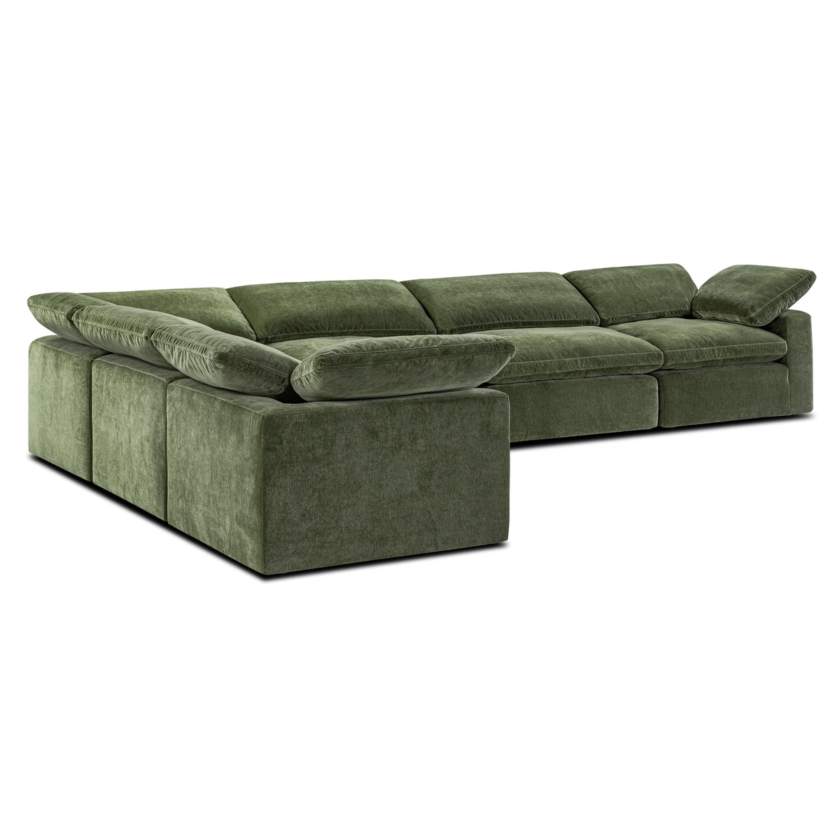 6-Seat Aspen Modular Corner-Sectional, Sagano Green