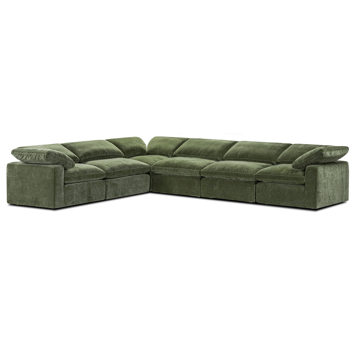 6-Seat Aspen Modular Corner-Sectional, Sagano Green