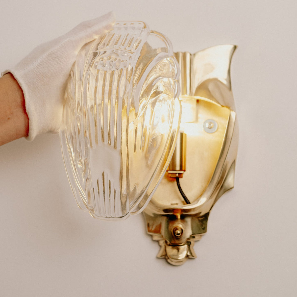 Lilith Brass Antique Art Deco Wall Light