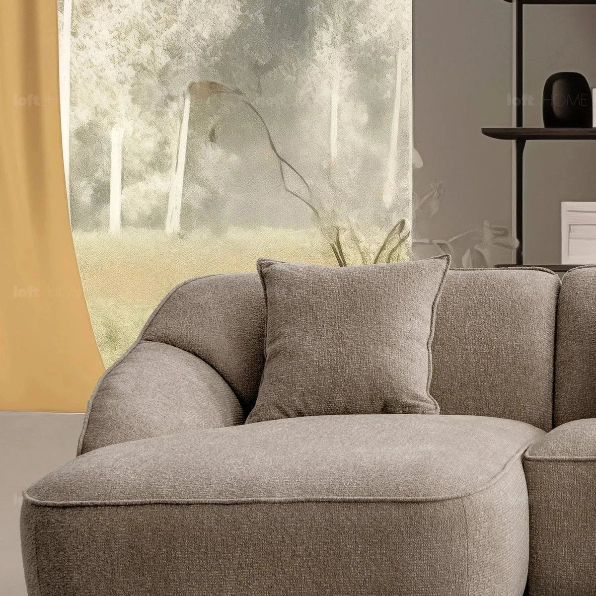 Modern Mixed Weave Fabric L Shape Sectional Sofa SPHIA 3.5+L