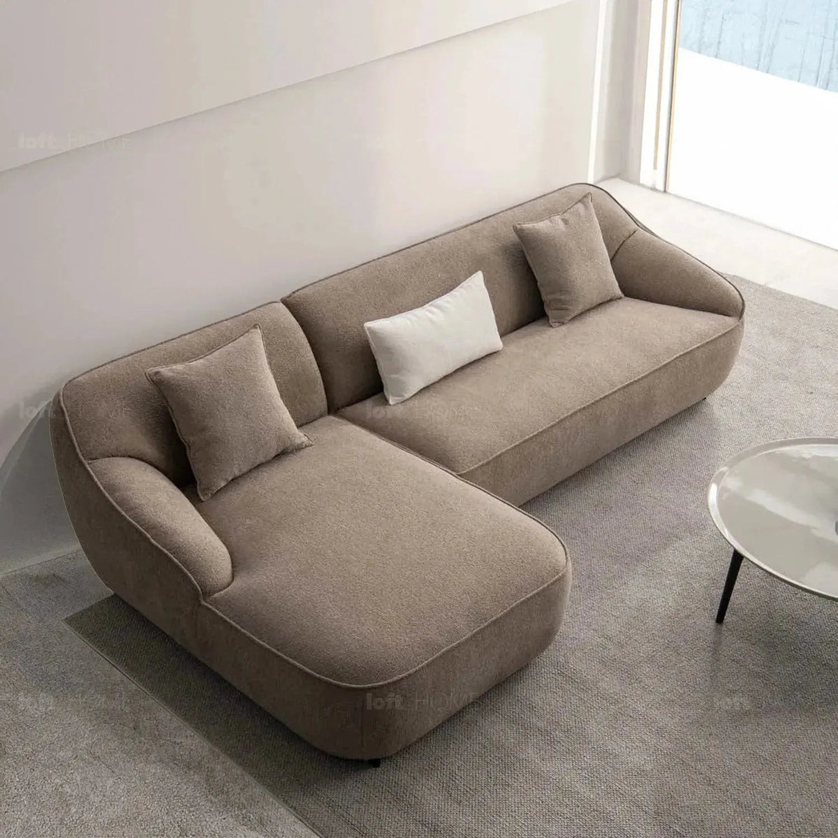 Modern Mixed Weave Fabric L Shape Sectional Sofa SPHIA 3.5+L
