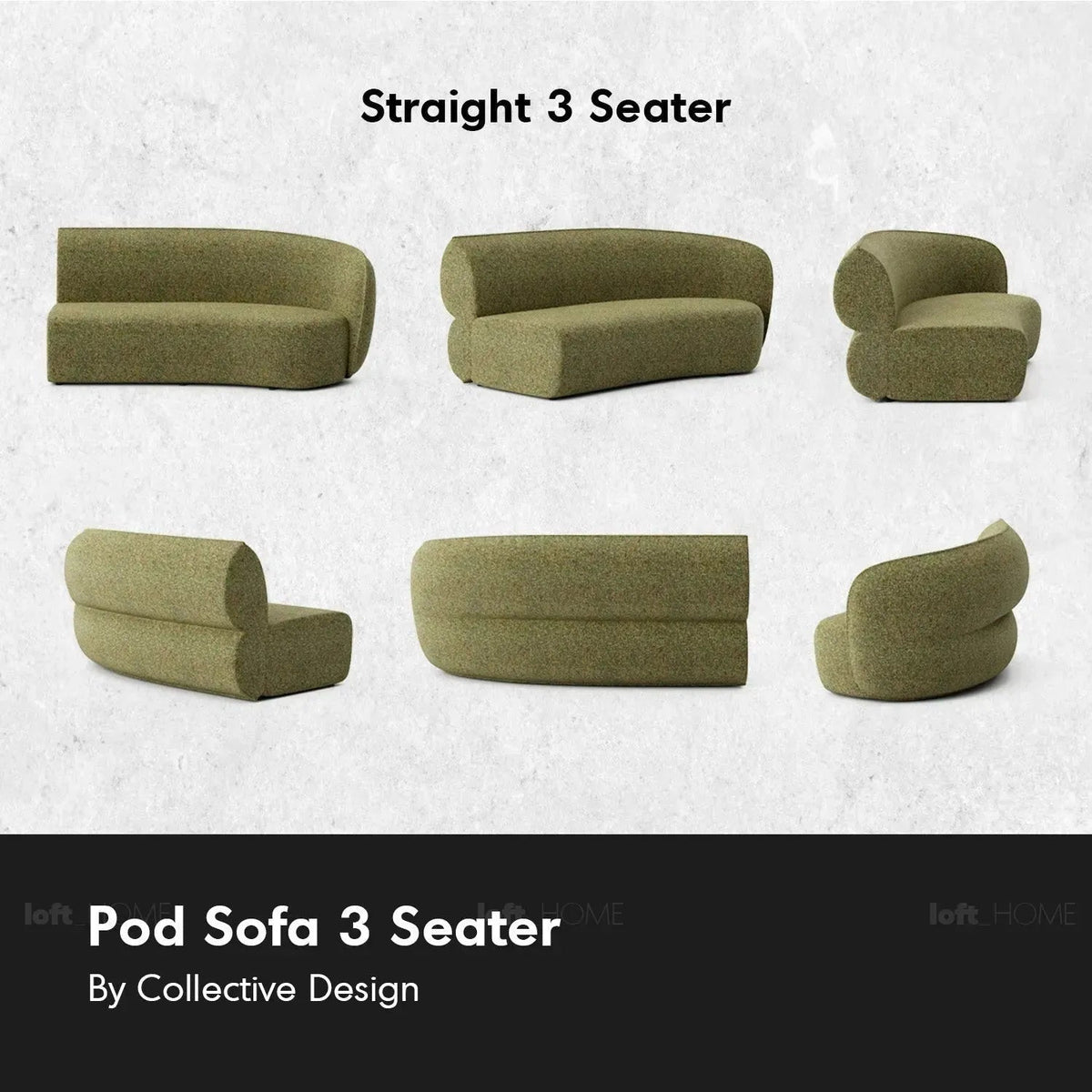 Minimalist Fabric 1 Seater Sofa POD