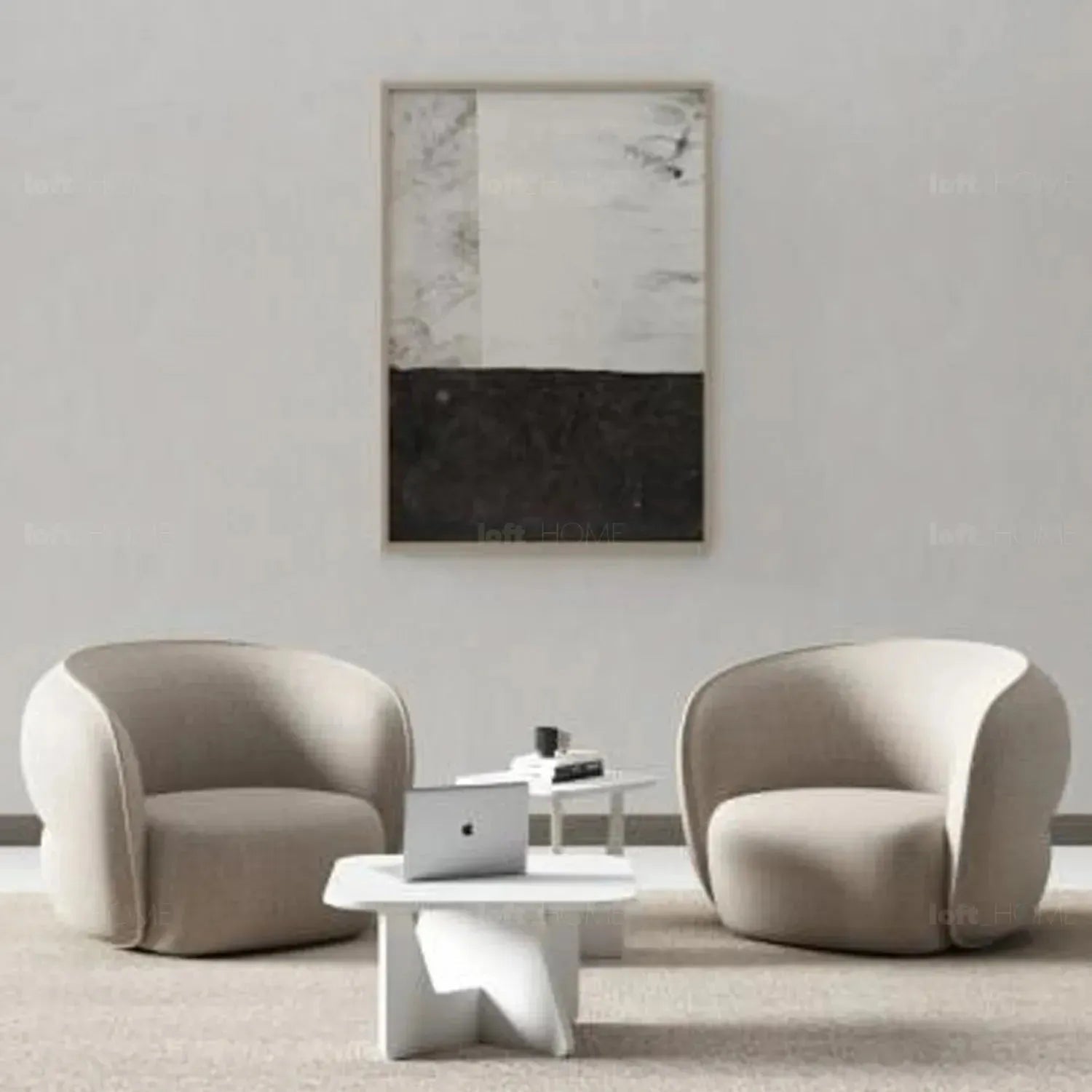 Minimalist Fabric 1 Seater Sofa POD