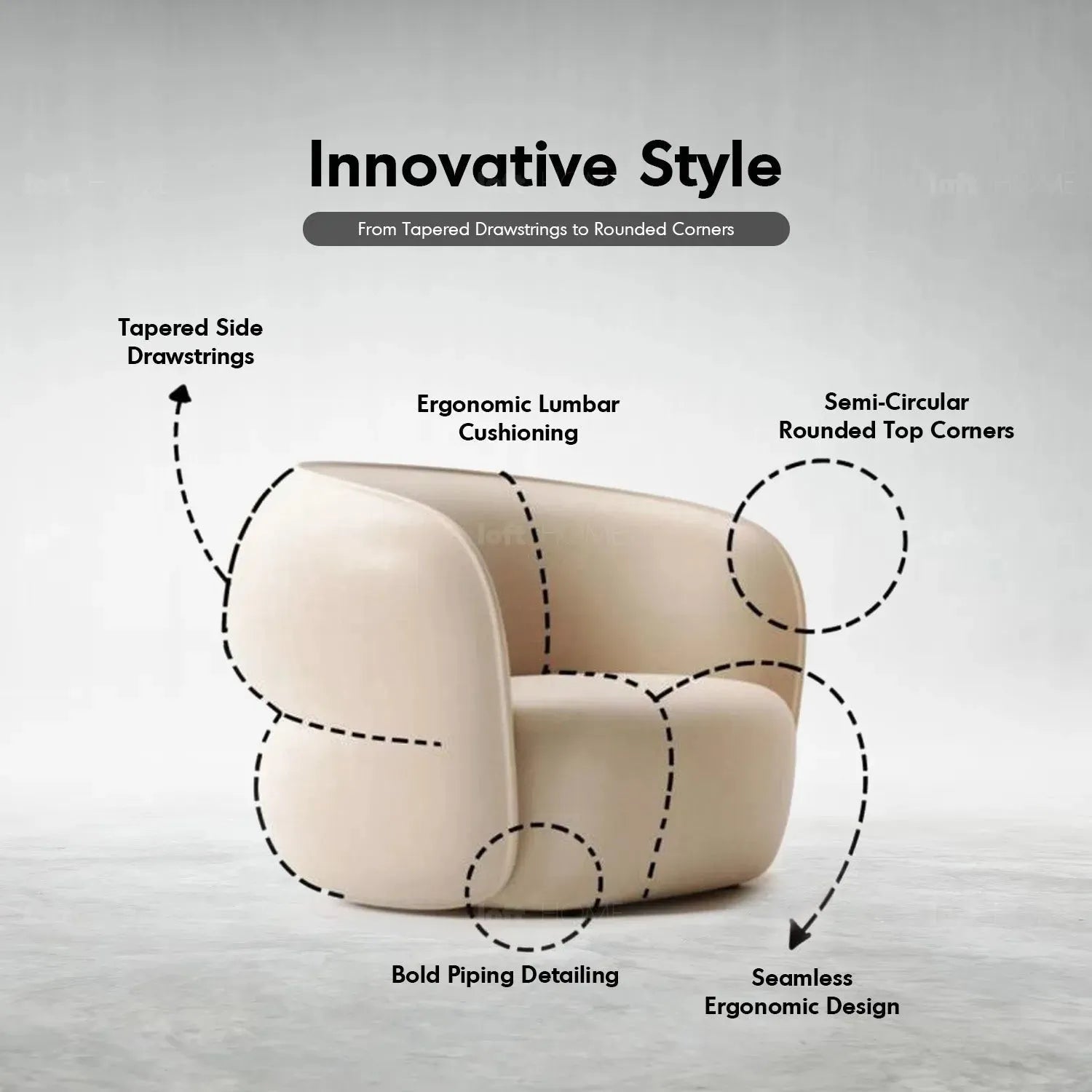 Minimalist Fabric Straight 3 Seater Sofa POD