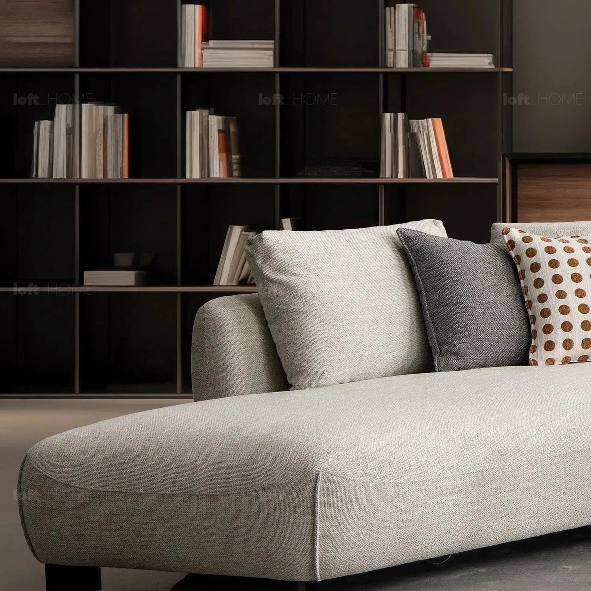 Modern Mixed Weave Fabric L Shape Sectional Sofa REFUGE 3+L
