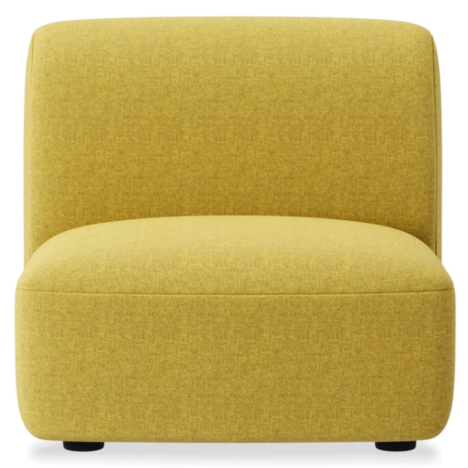 Modern Mixed Weave Fabric Modular Armless 1 Seater Sofa PETALS