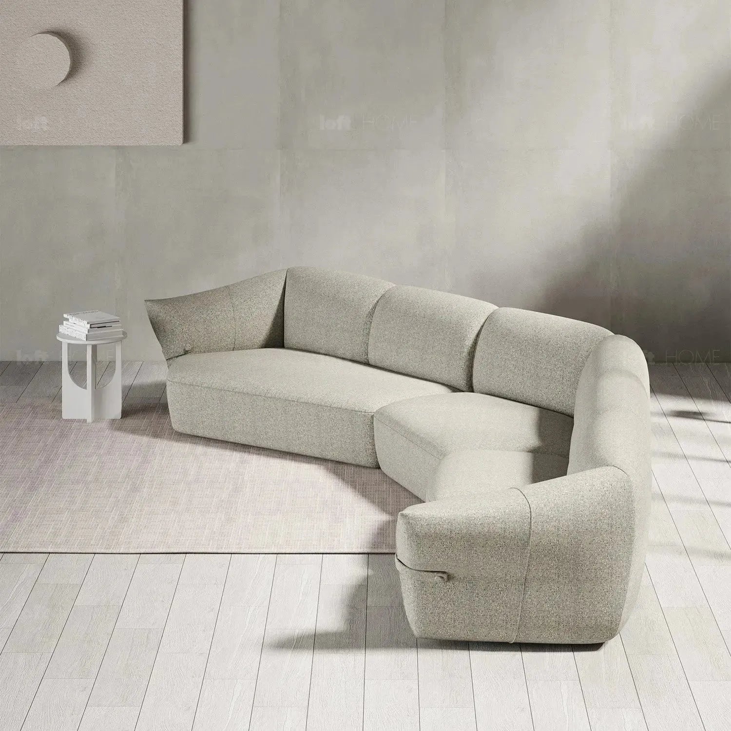 Modern Mixed Weave Fabric Modular Armless 1 Seater Sofa PETALS