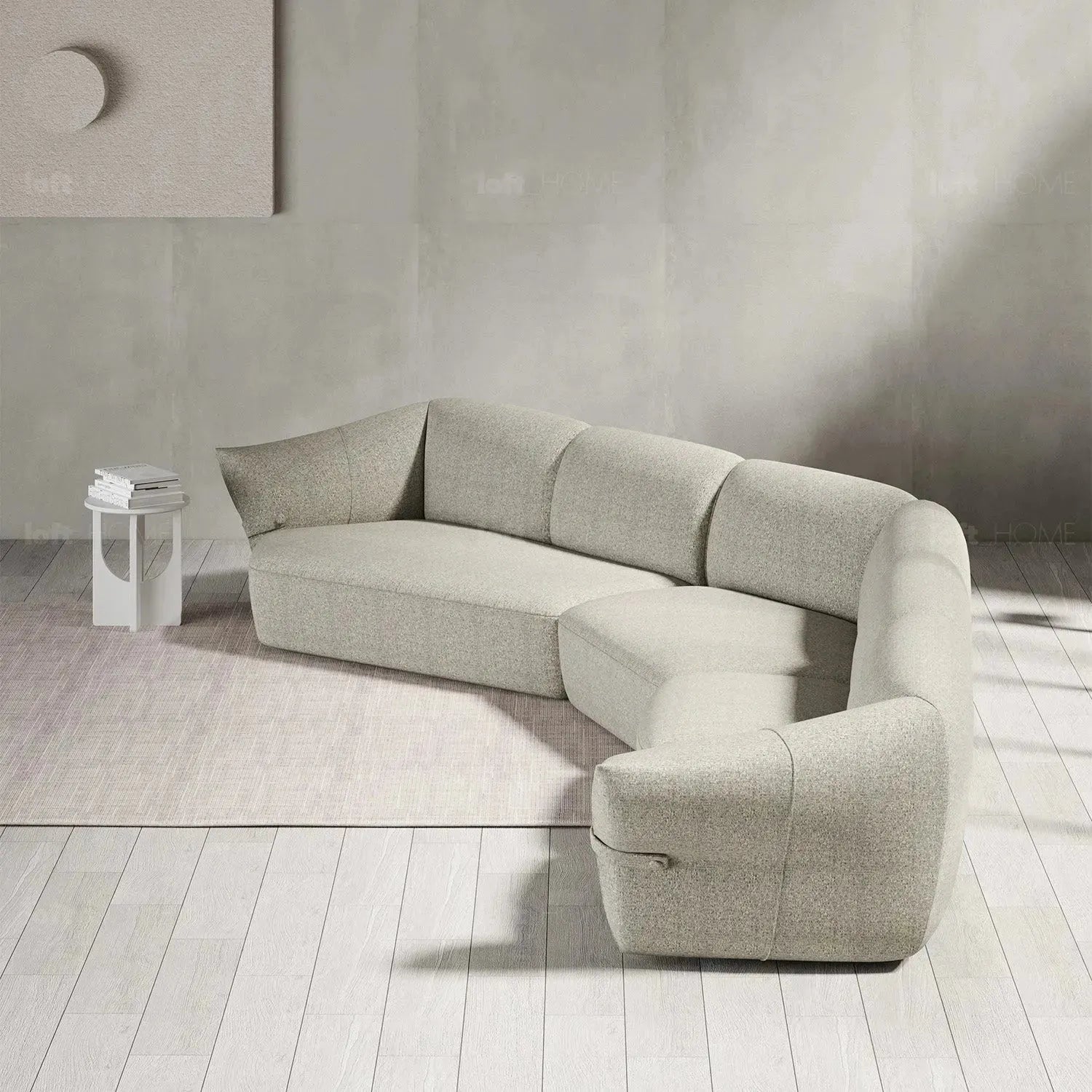 Modern Mixed Weave Fabric Modular Corner 1 Seater Sofa PETALS
