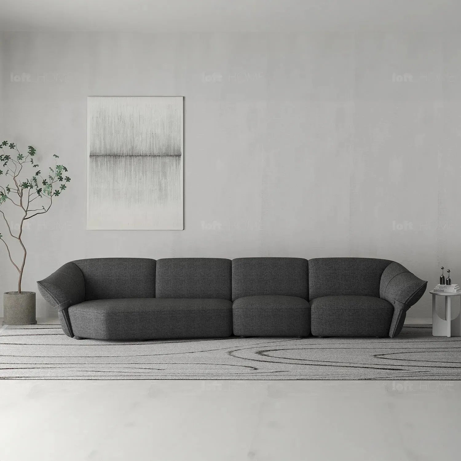 Modern Mixed Weave Fabric Modular Corner 1 Seater Sofa PETALS