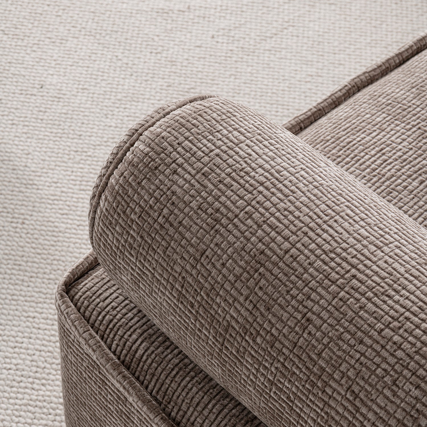 Modern Corduroy Velvet Fabric Modular Corner 1 Seater Sofa CORDY