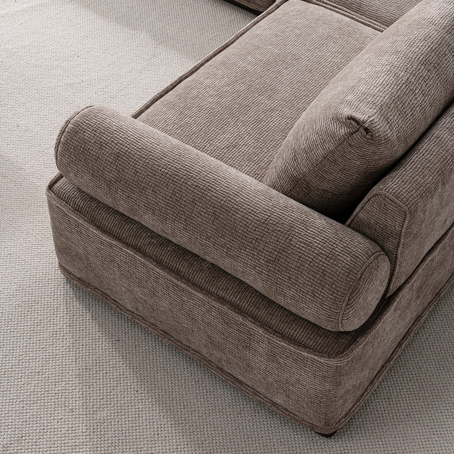 Modern Corduroy Velvet Fabric Modular Corner 1 Seater Sofa CORDY