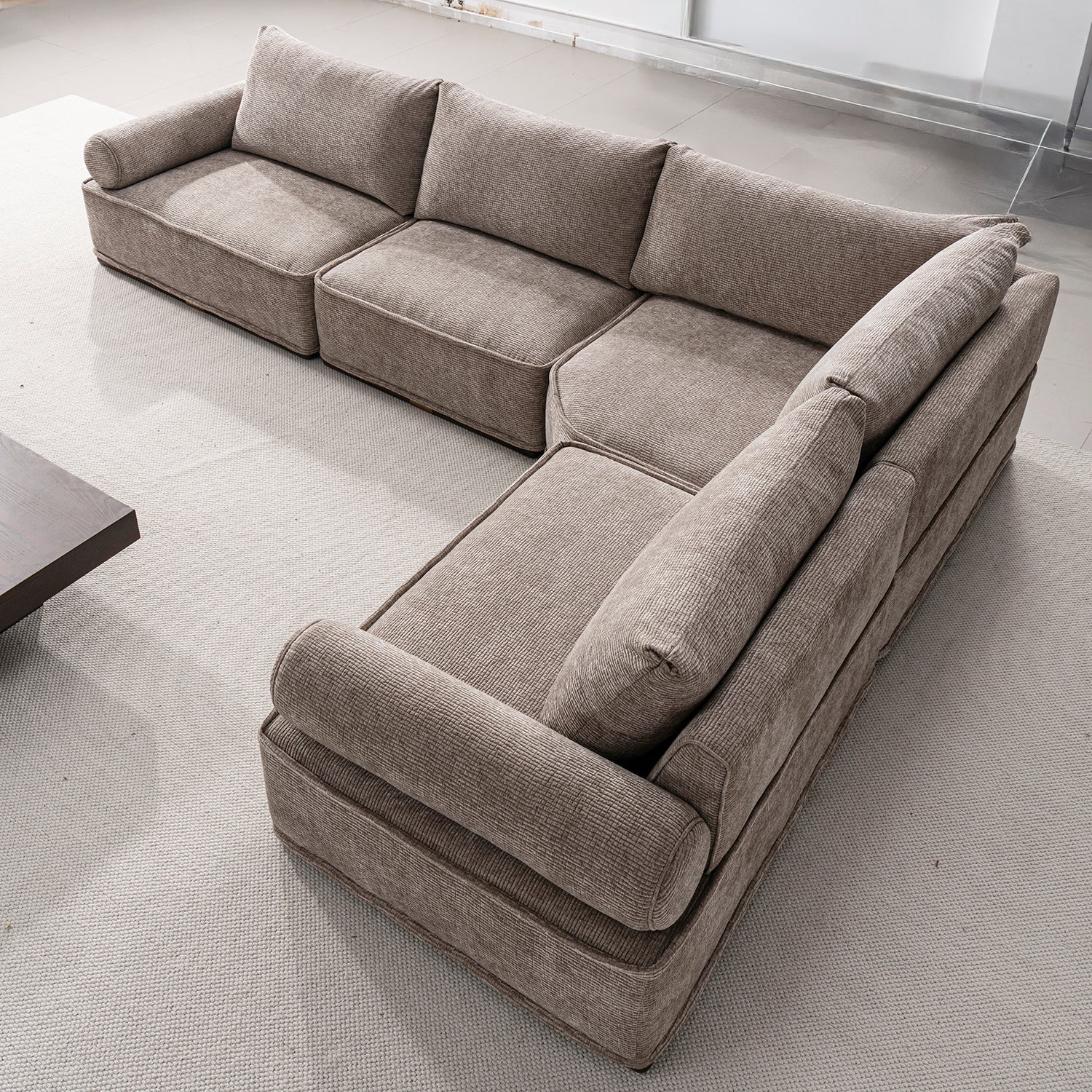 Modern Corduroy Velvet Fabric Modular Joint Connection 1 Seater Sofa CORDY