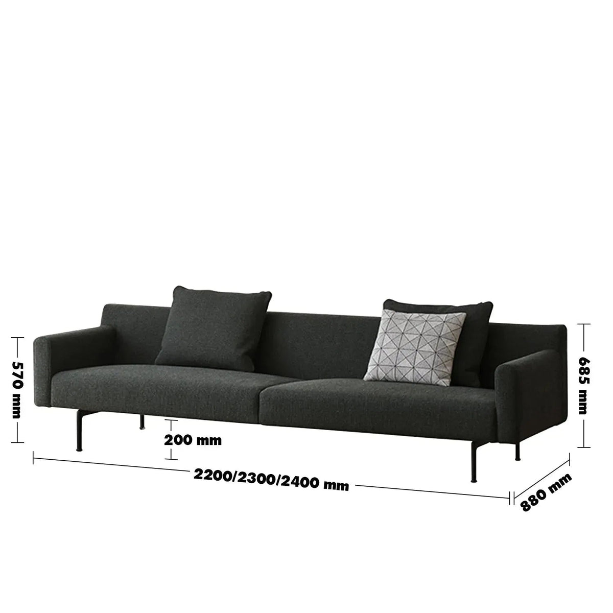 Minimalist Fabric 3.5 Seater Sofa ANN