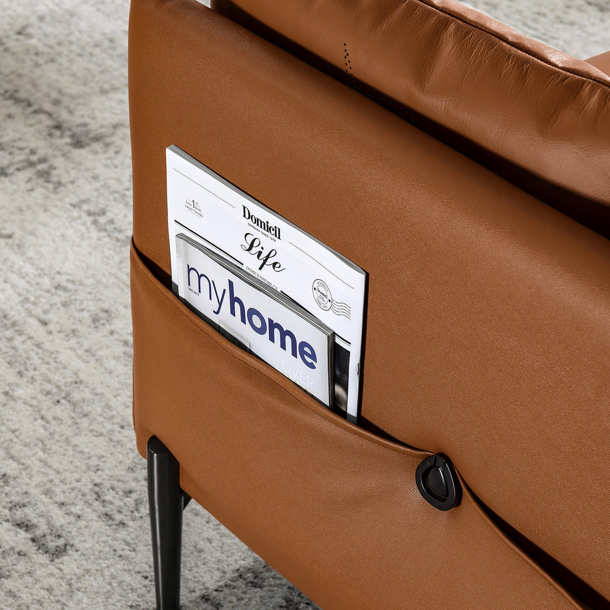 Modern Genuine Leather 1 Seater Sofa DANTE
