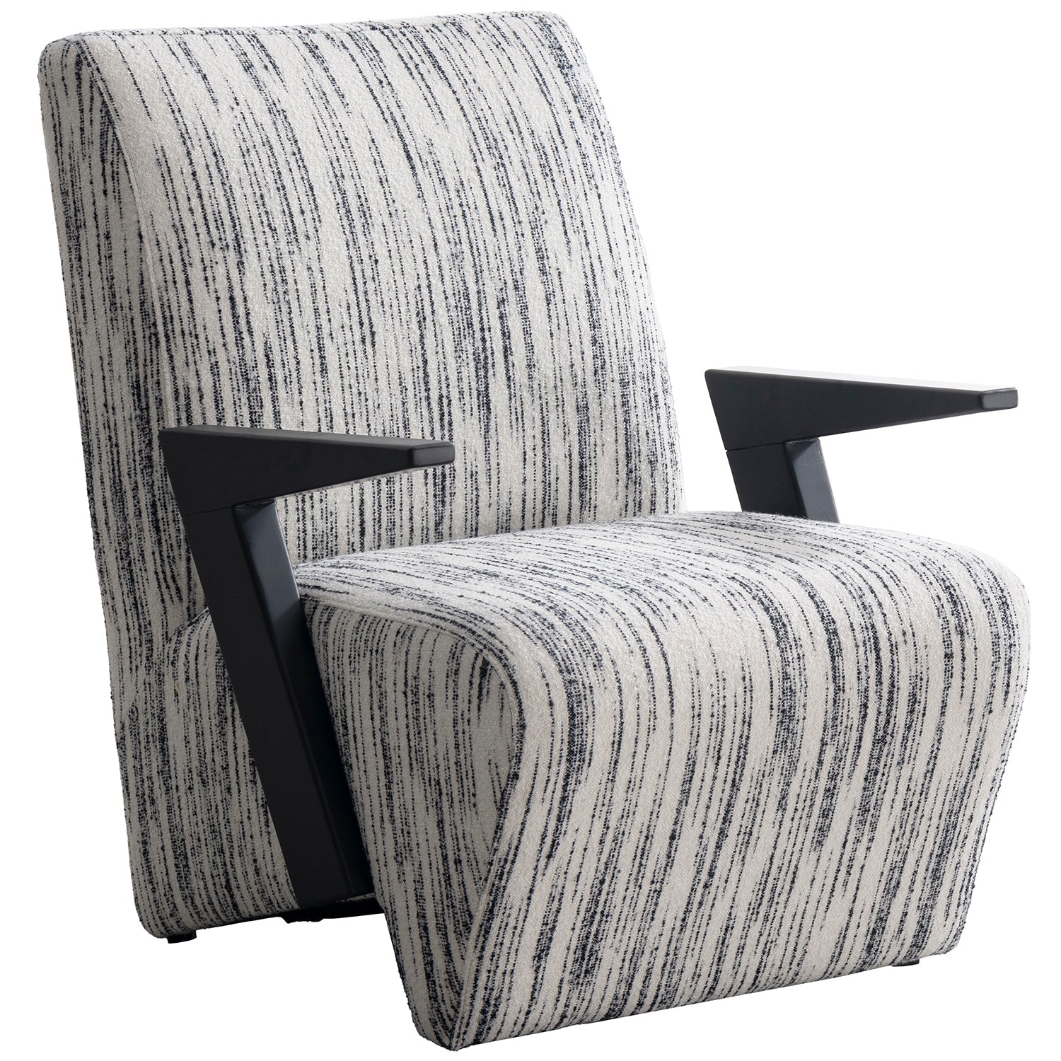 Modern Mixed Weave Fabric 1 Seater Sofa Chair SLANT