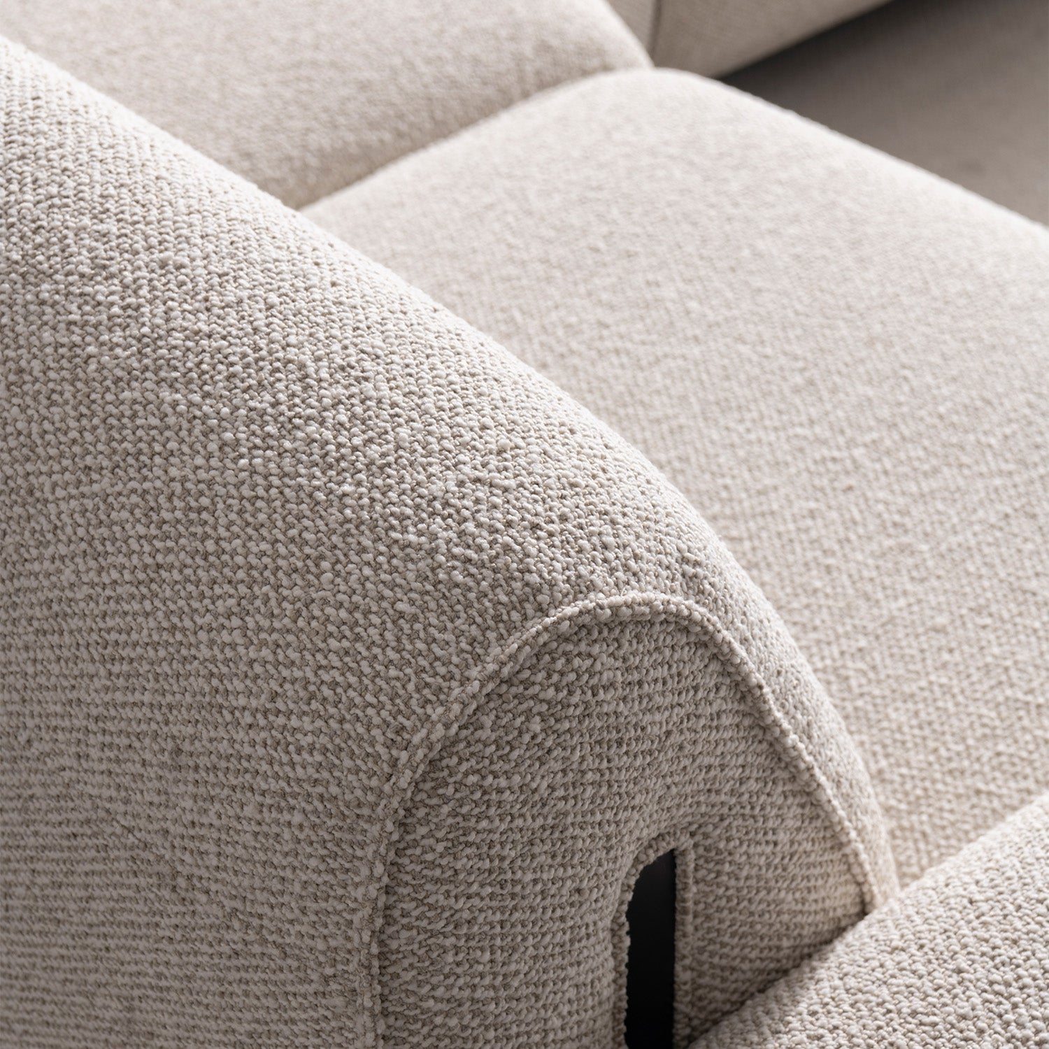 Minimalist Boucle Fabric Modular L Shape Sectional Sofa COLLE 4+L