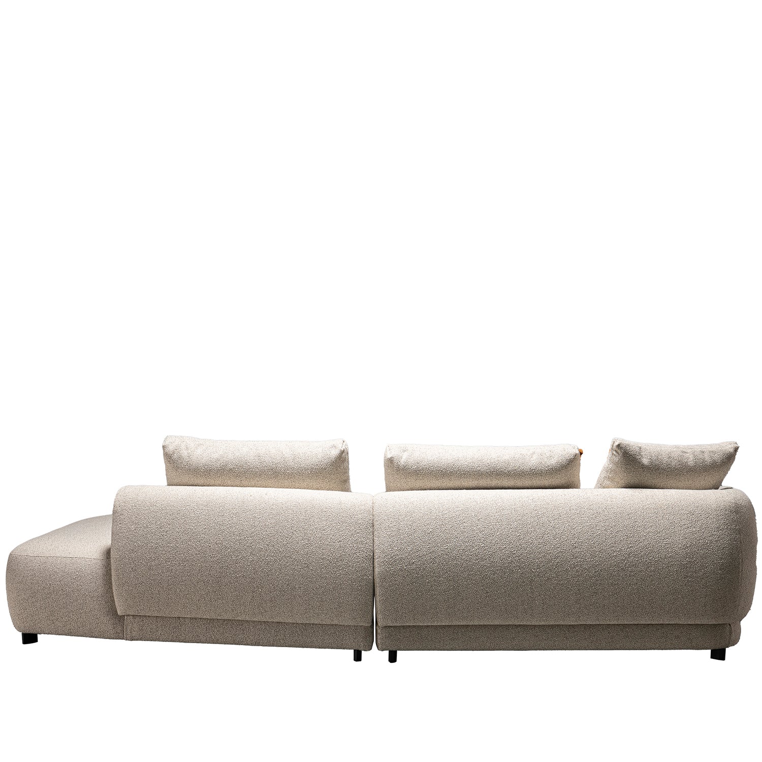 Cream Boucle Fabric Modular L Shape Sectional Sofa SERENE 2+L