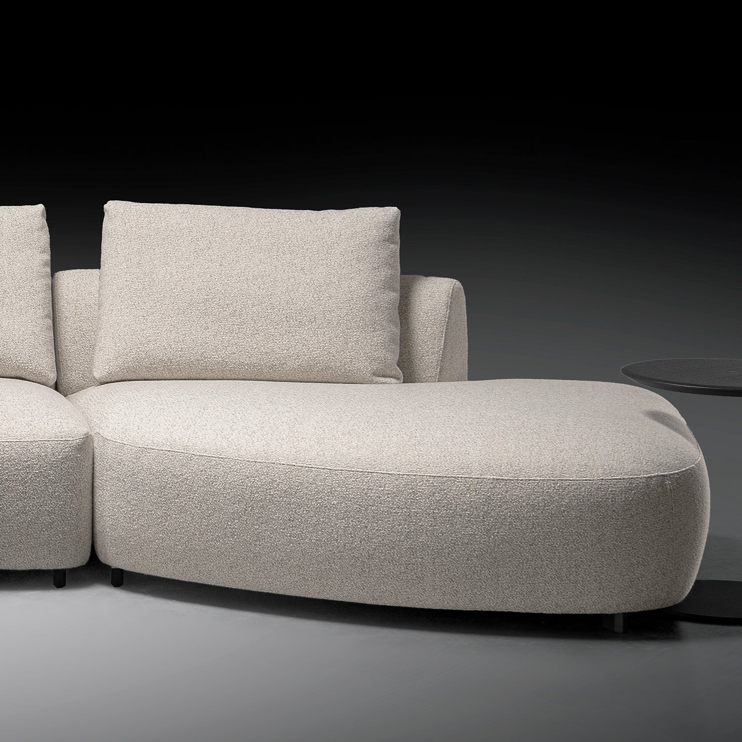 Cream Boucle Fabric Modular L Shape Sectional Sofa SERENE 2+L