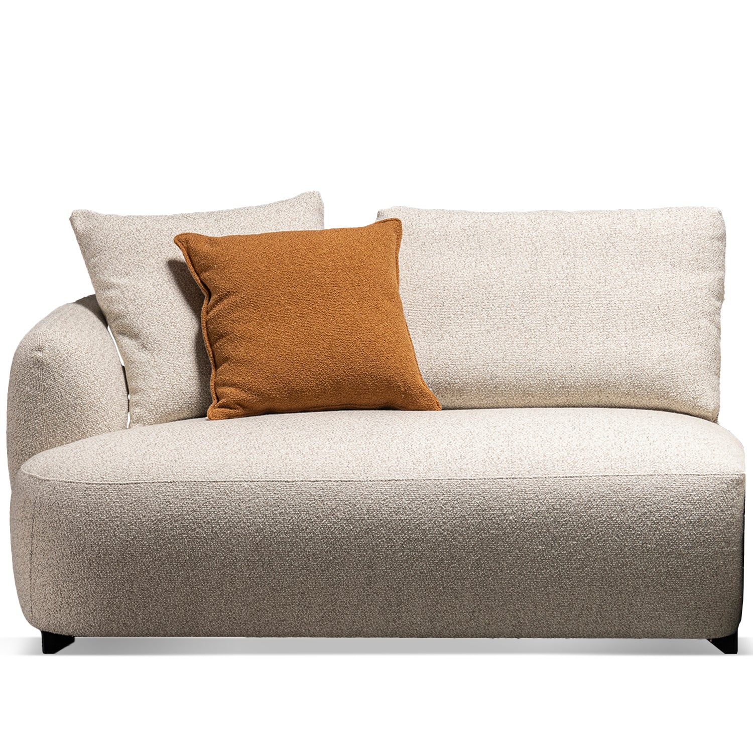 Cream Boucle Fabric Modular L Shape Sectional Sofa SERENE 3+L