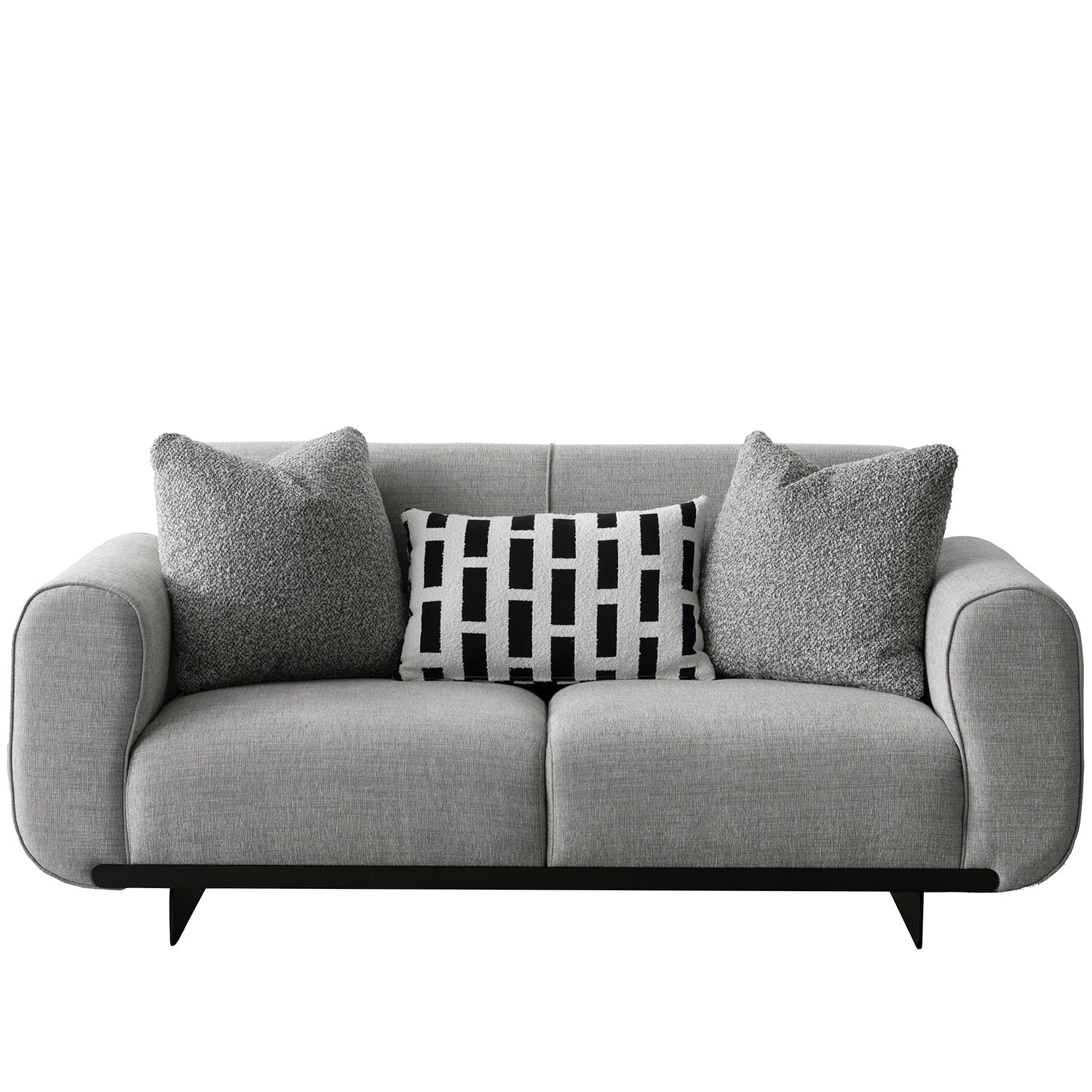 Modern Mixed Weave Fabric 2 Seater Sofa GRIDDY