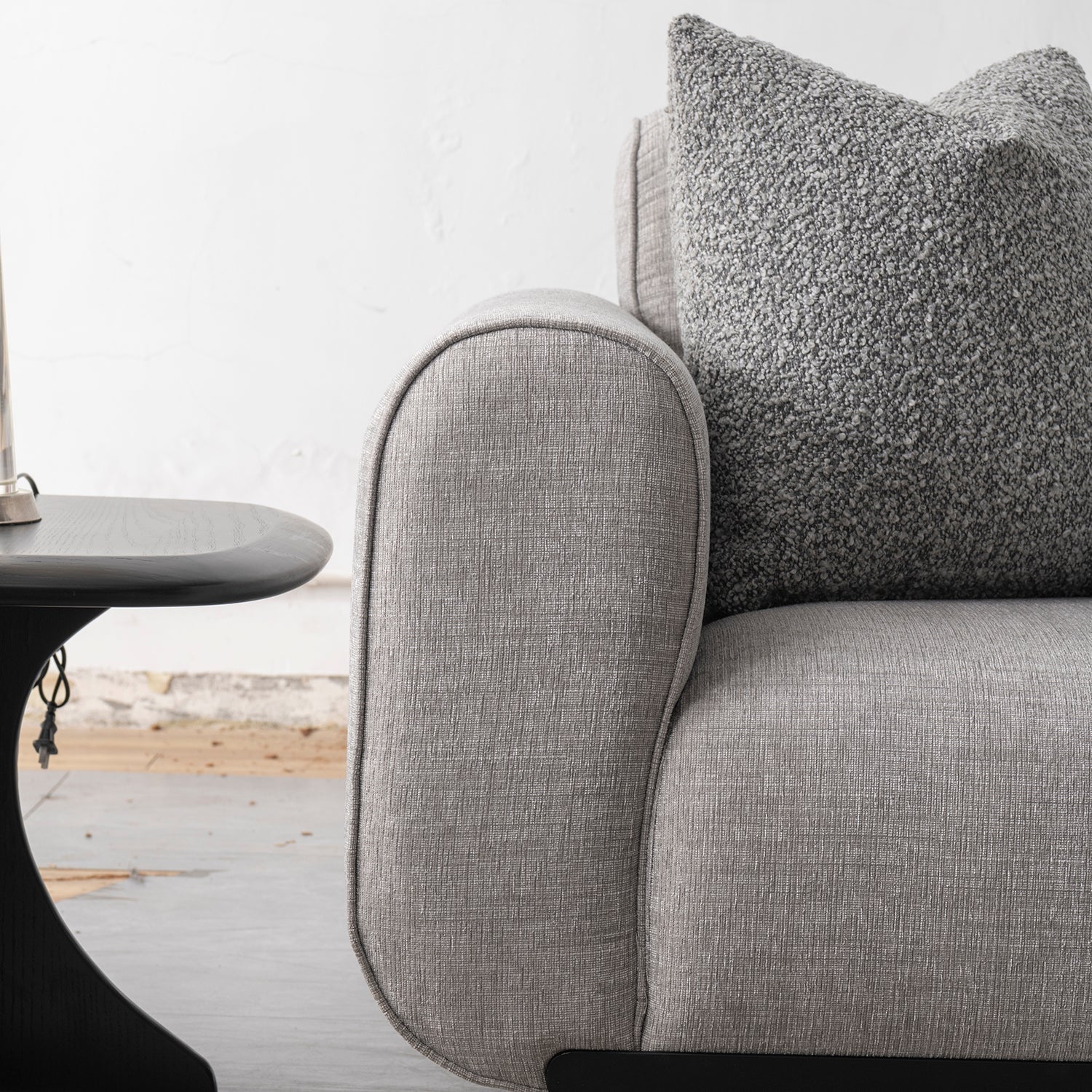 Modern Mixed Weave Fabric 2 Seater Sofa GRIDDY