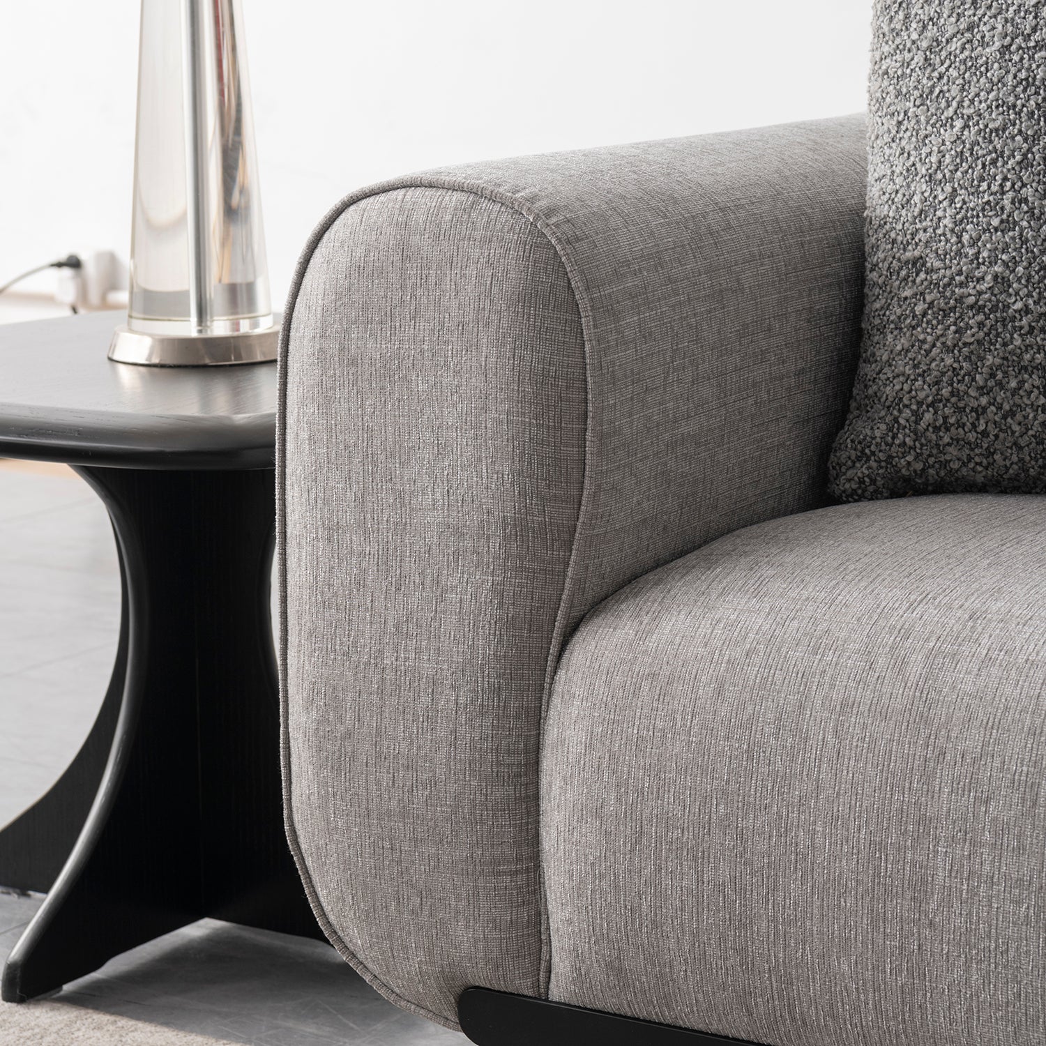 Modern Mixed Weave Fabric 2 Seater Sofa GRIDDY