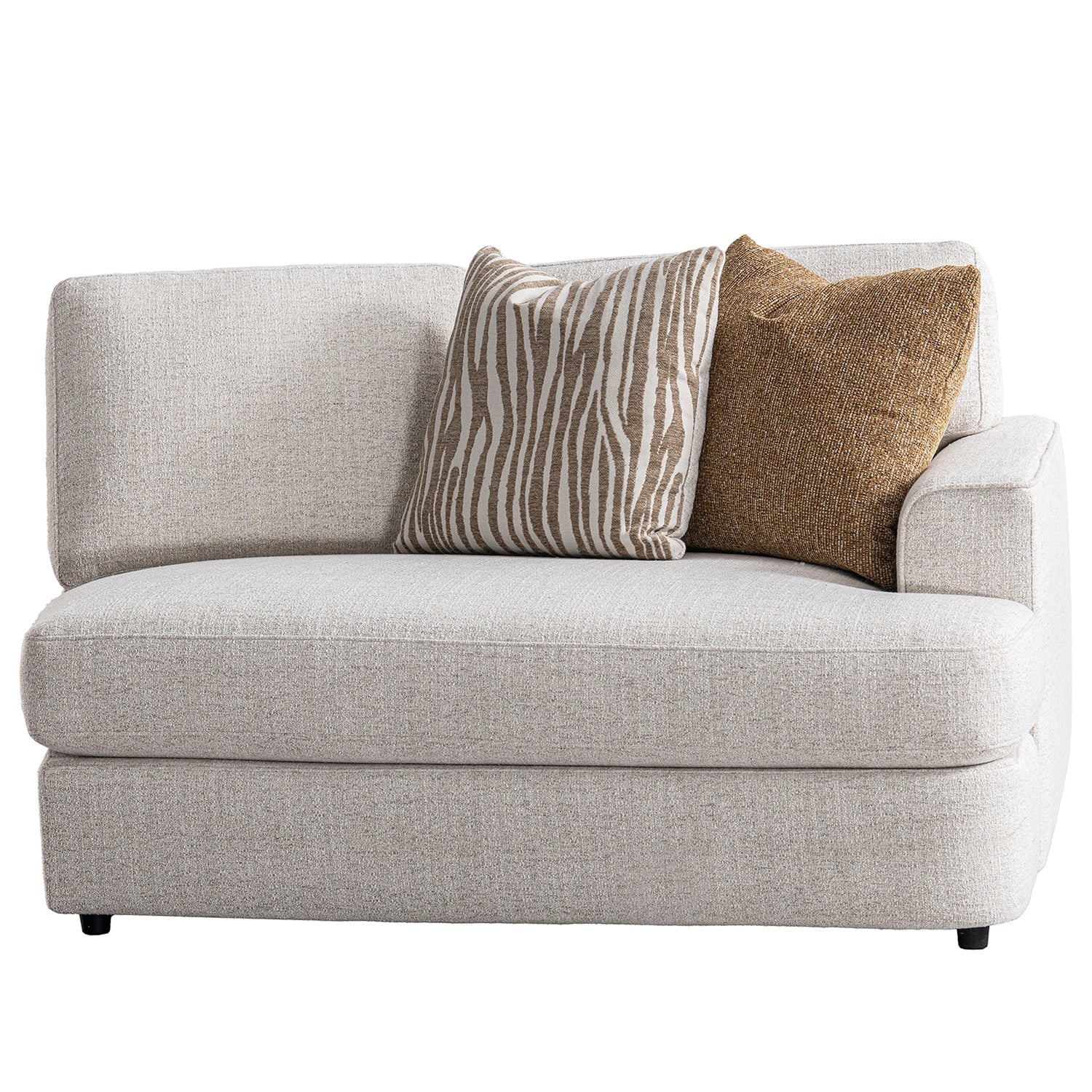 Modern Mixed Weave Fabric Chaise 2 Seater Sofa LUCENT