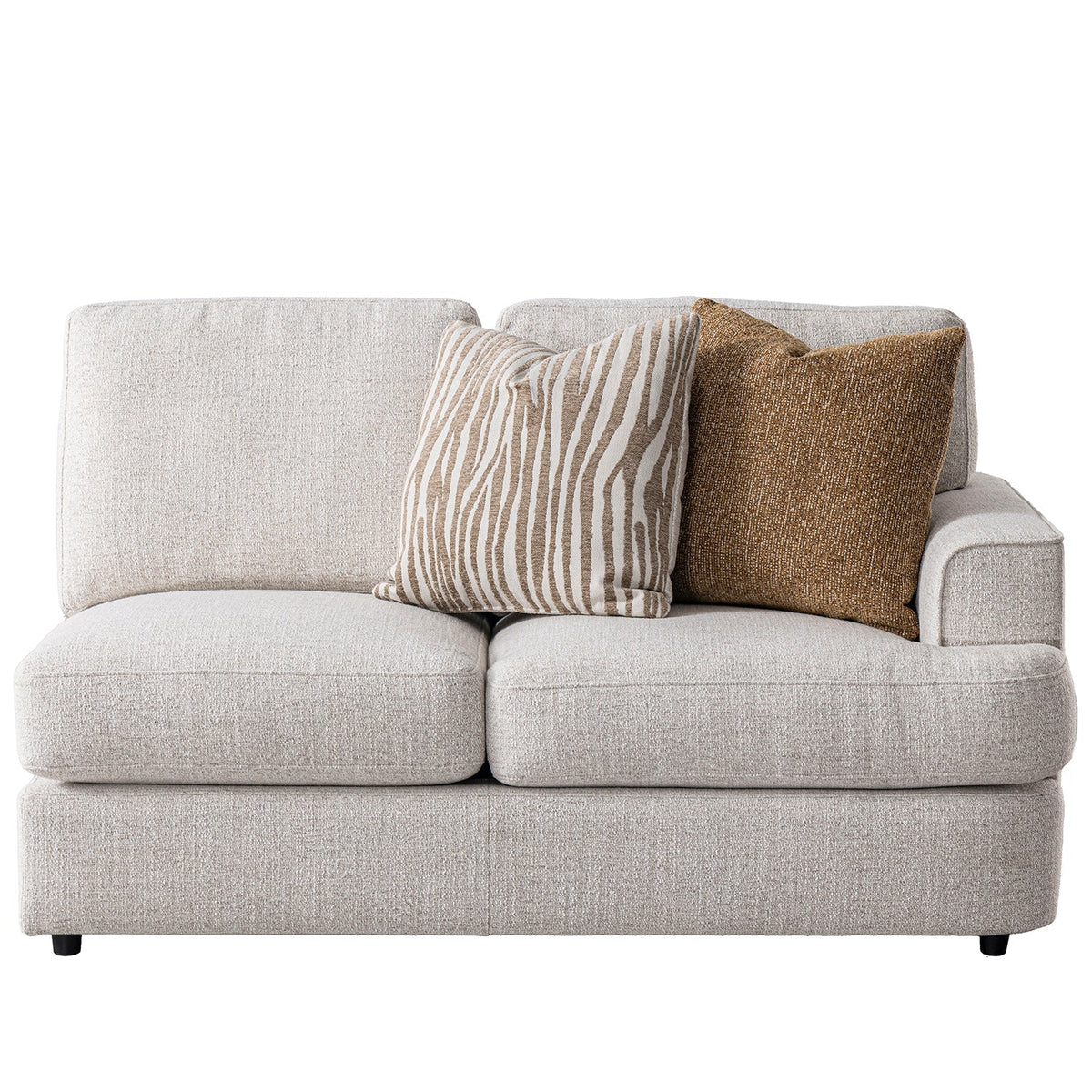 Modern Mixed Weave Fabric Corner 2 Seater Sofa LUCENT