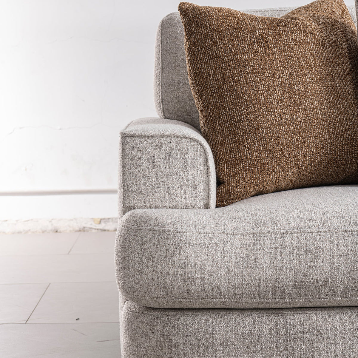 Modern Mixed Weave Fabric Corner 2 Seater Sofa LUCENT