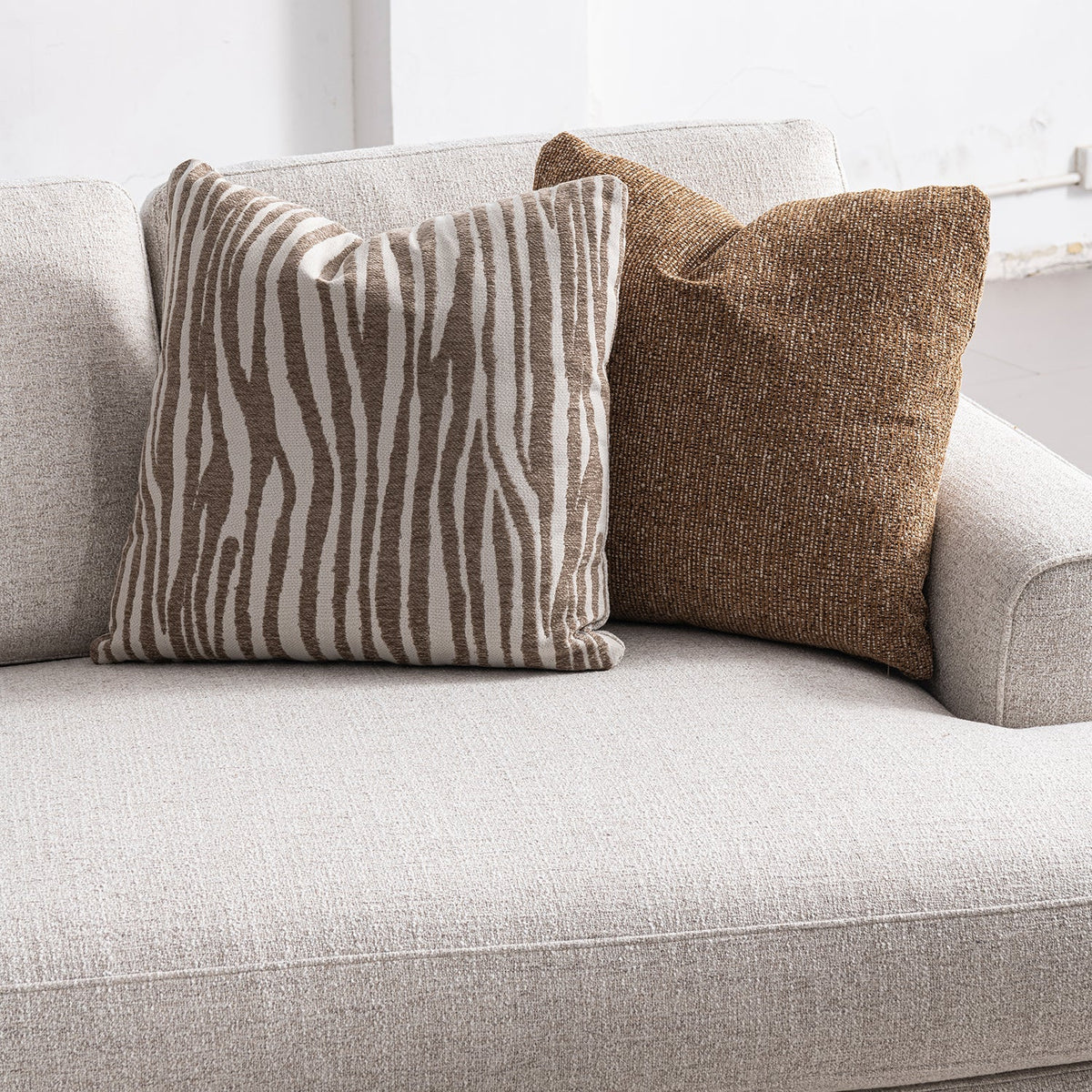 Modern Mixed Weave Fabric Corner 2 Seater Sofa LUCENT
