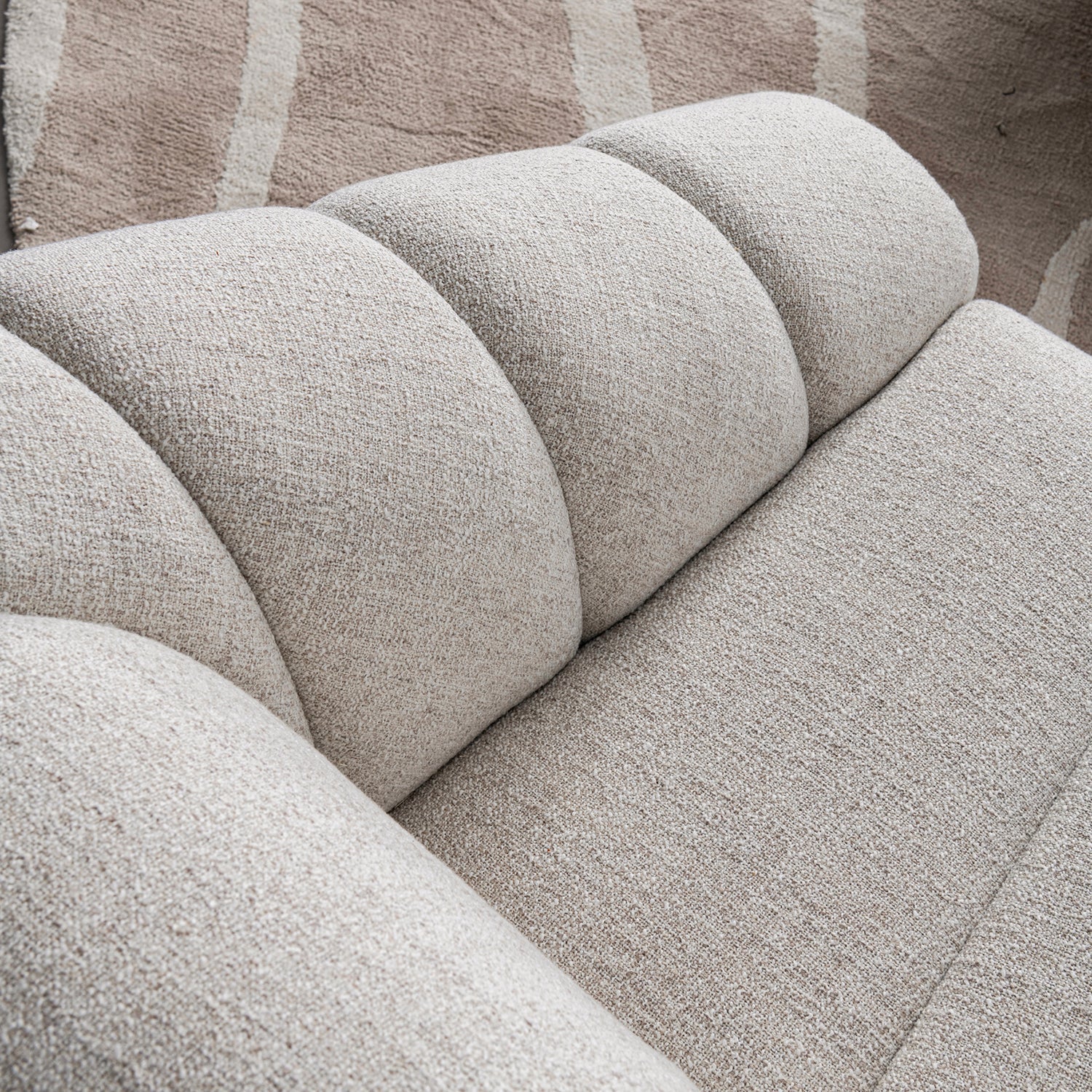 Modern Mixed Weave Fabric Modular Corner 1 Seater Sofa BENTO
