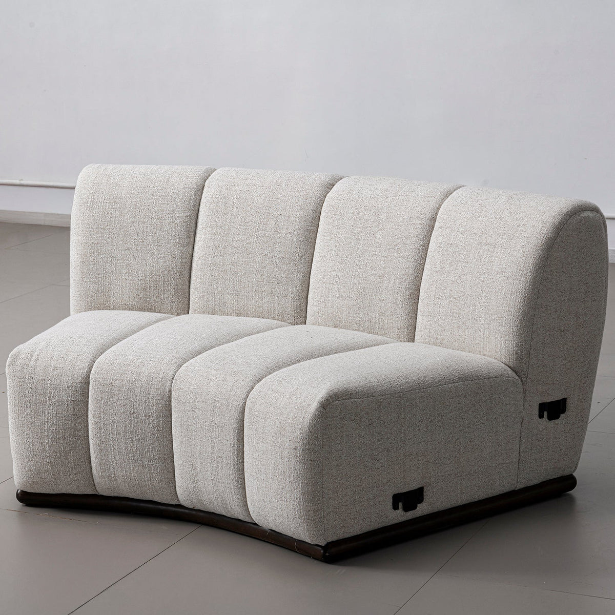 Modern Mixed Weave Fabric Modular Joint Connection 1 Seater Sofa BENTO