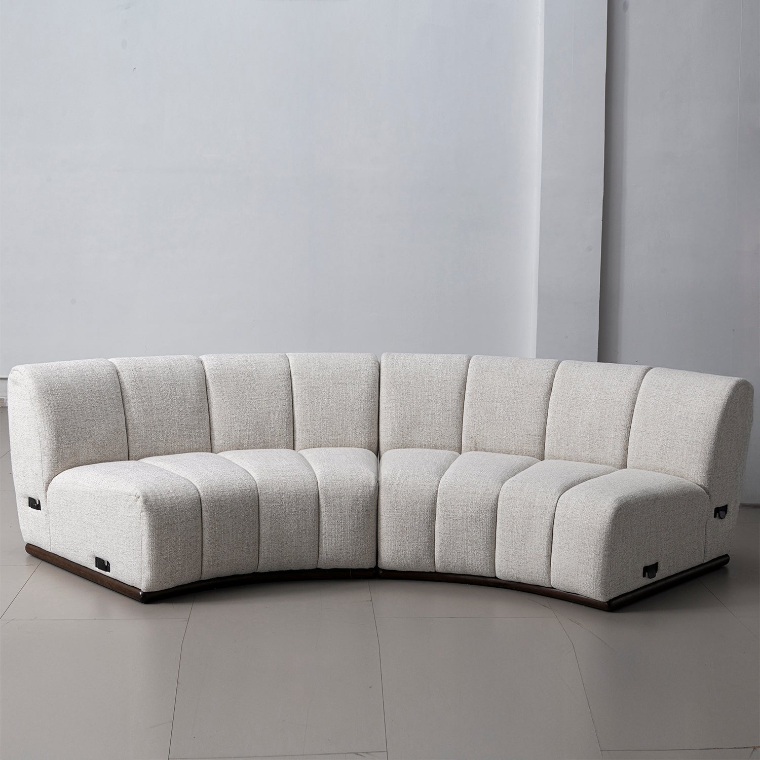 Modern Mixed Weave Fabric Modular Joint Connection 1 Seater Sofa BENTO