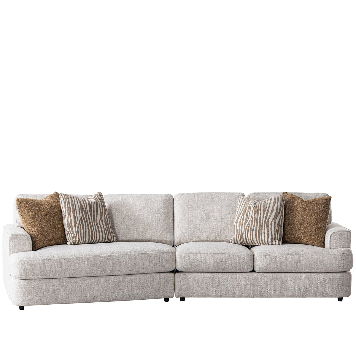 Modern Mixed Weave Fabric Modular L Shape Sectional Sofa 3+L LUCENT