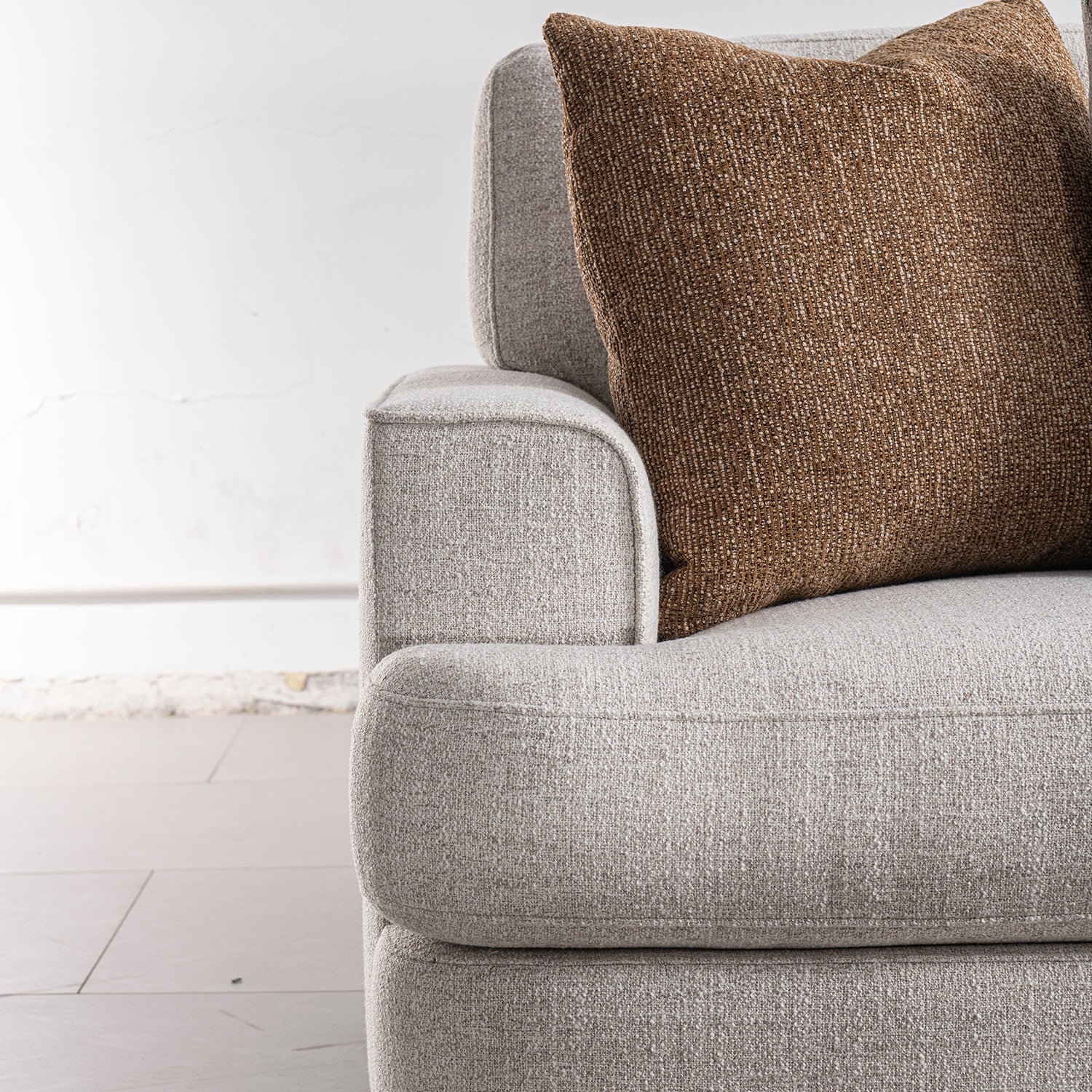 Modern Mixed Weave Fabric Modular L Shape Sectional Sofa 3+L LUCENT