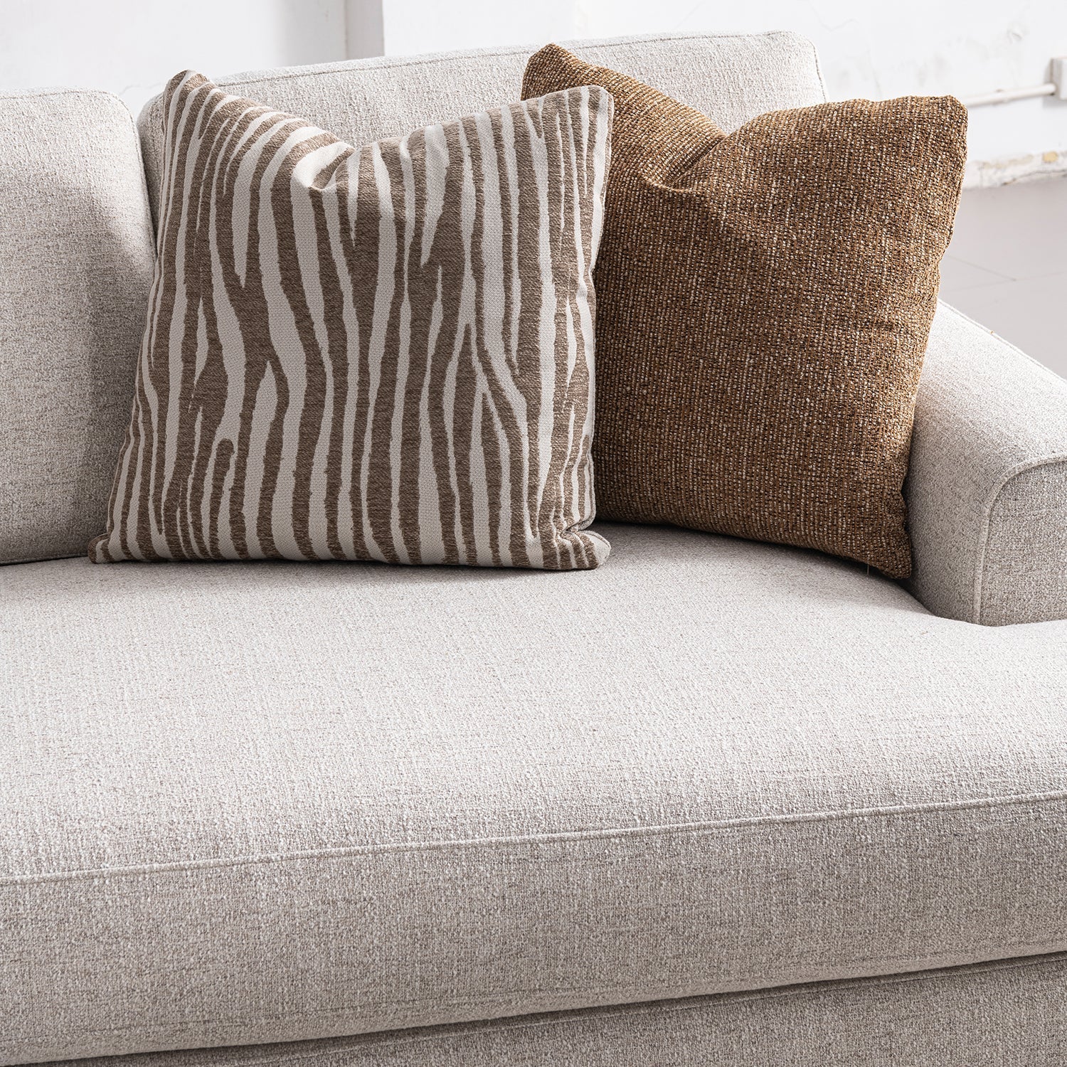 Modern Mixed Weave Fabric Modular L Shape Sectional Sofa 3+L LUCENT