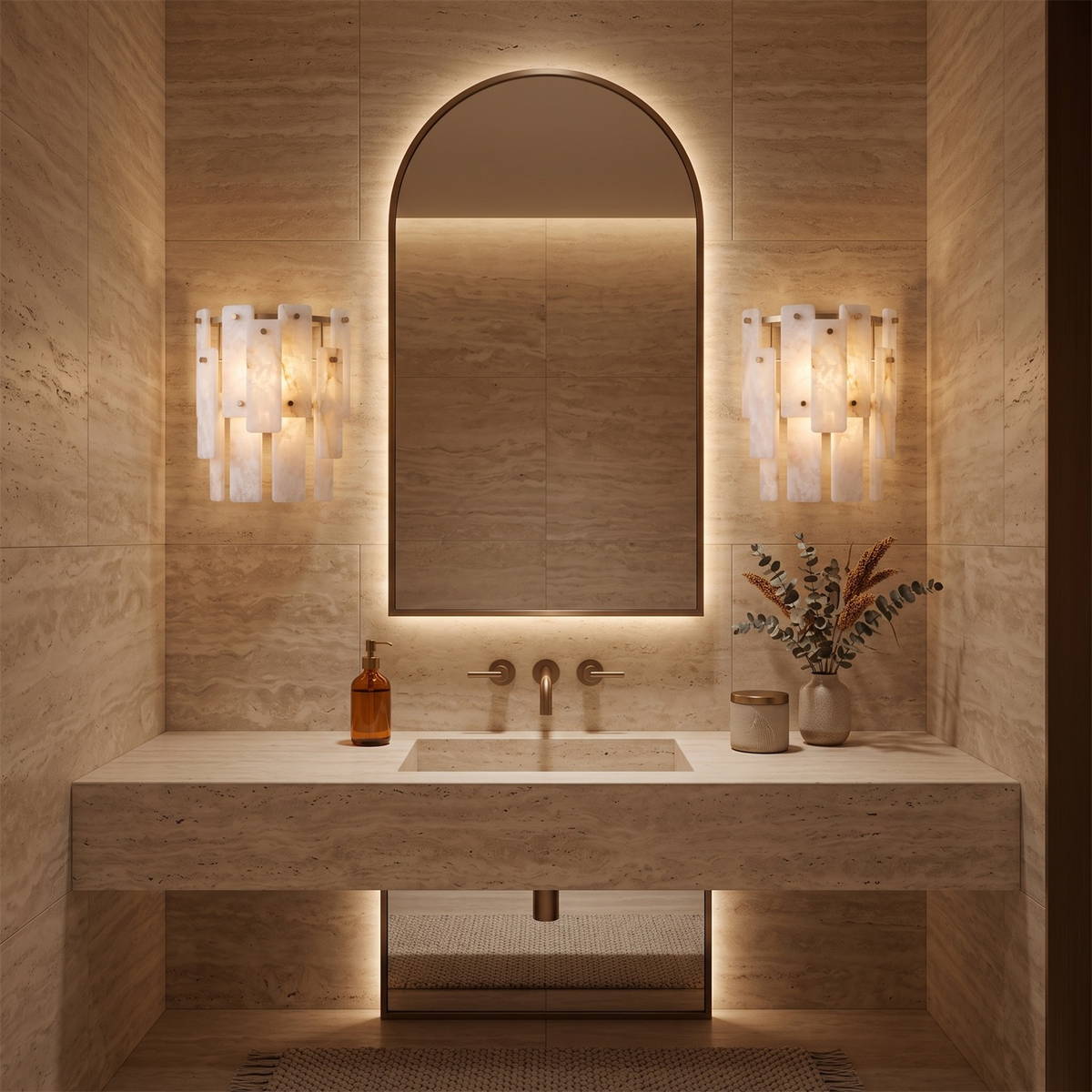 Marloweith Alabaster Wall Sconce