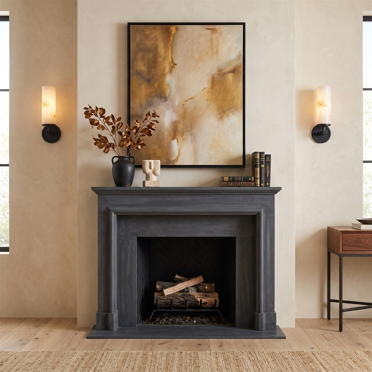 Ravelin Alabaster Wall Sconce