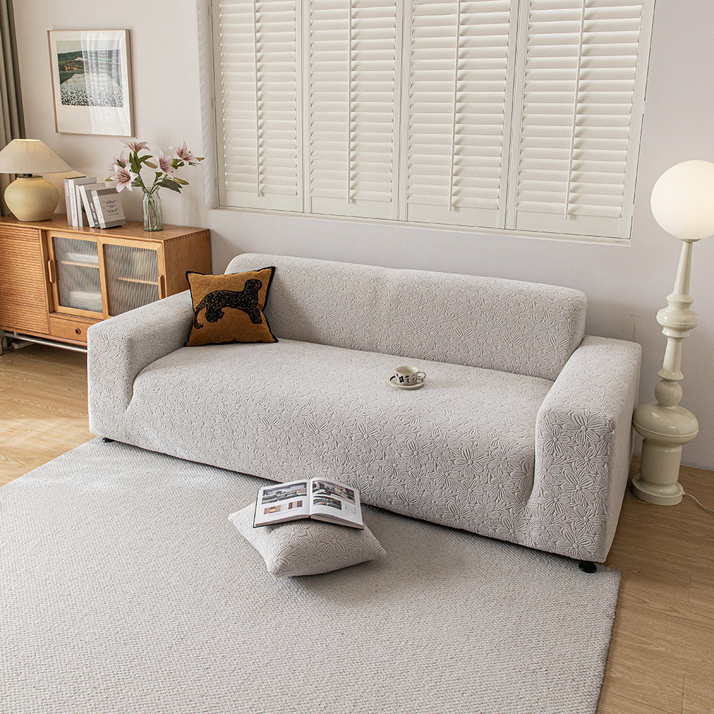 Floral Jacquard Stretch Sofa Couch Slipcover