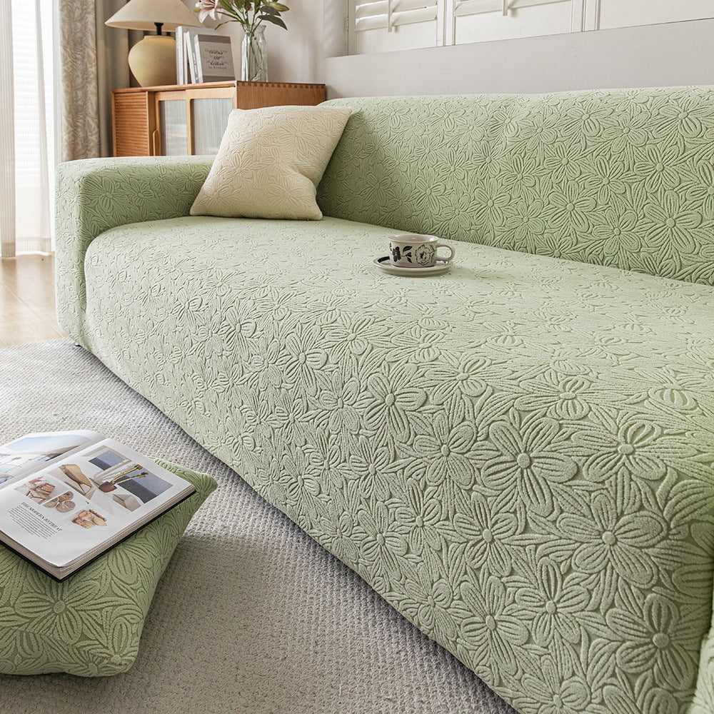 Floral Jacquard Stretch Sofa Couch Slipcover