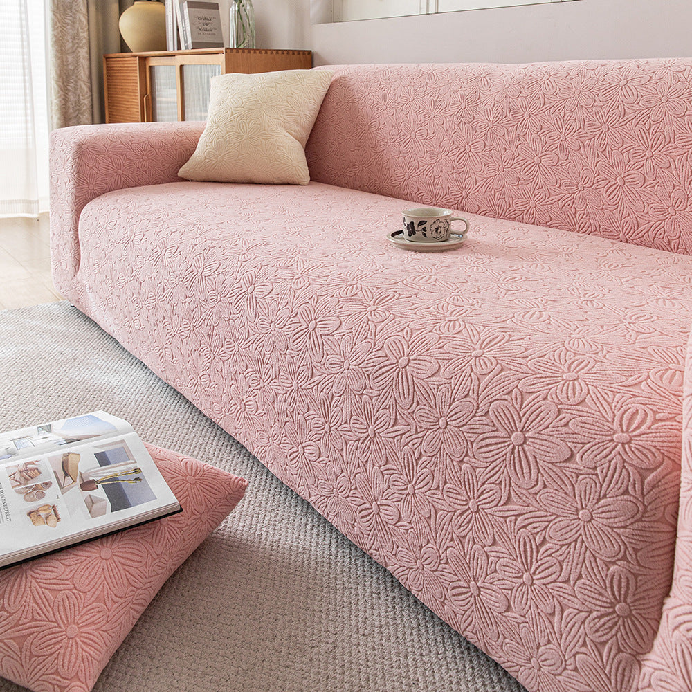 Floral Jacquard Stretch Sofa Couch Slipcover