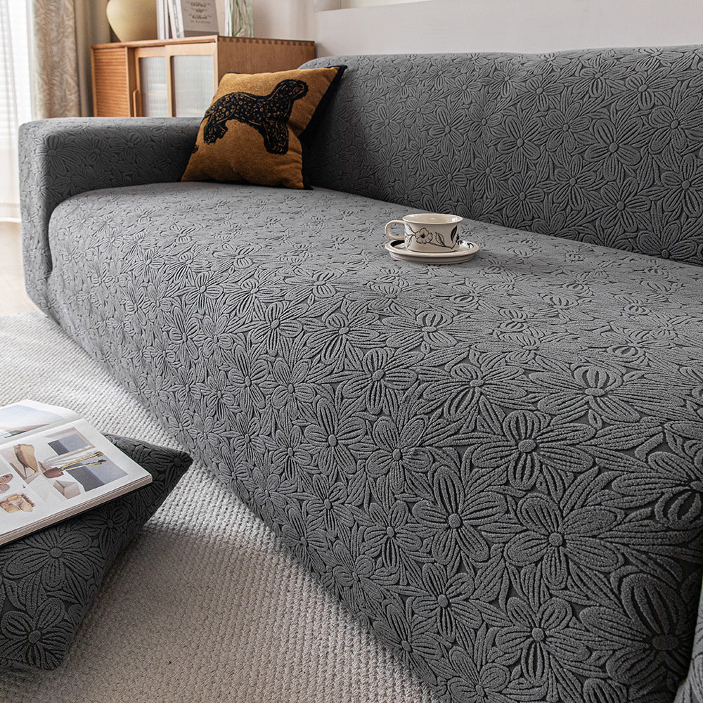 Floral Jacquard Stretch Sofa Couch Slipcover