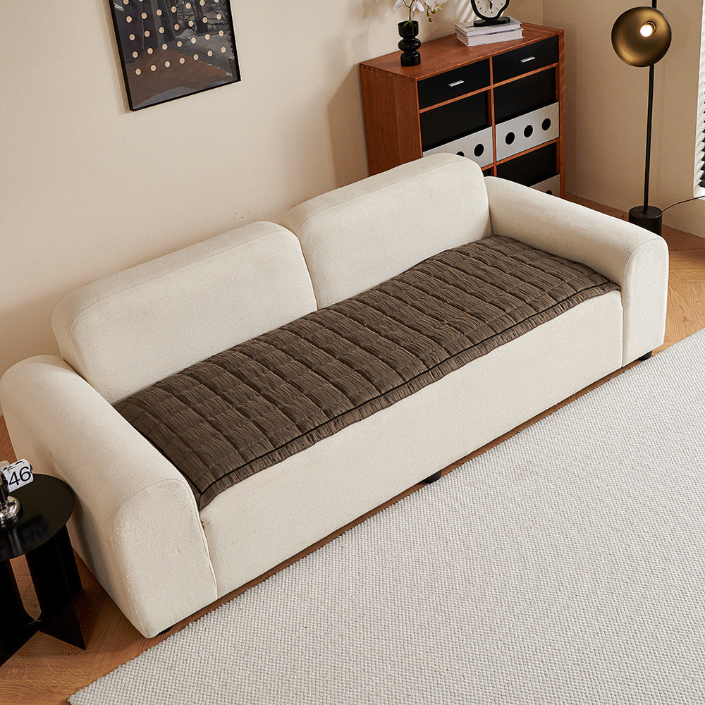Modern Crinkle Texture Non-Slip Sofa Mat Couch Cover