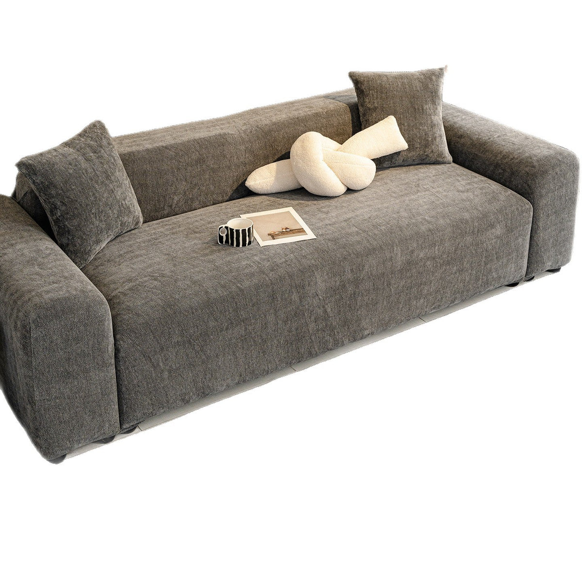 Herringbone Chenille High-Stretch Sofa Couch Slipcover